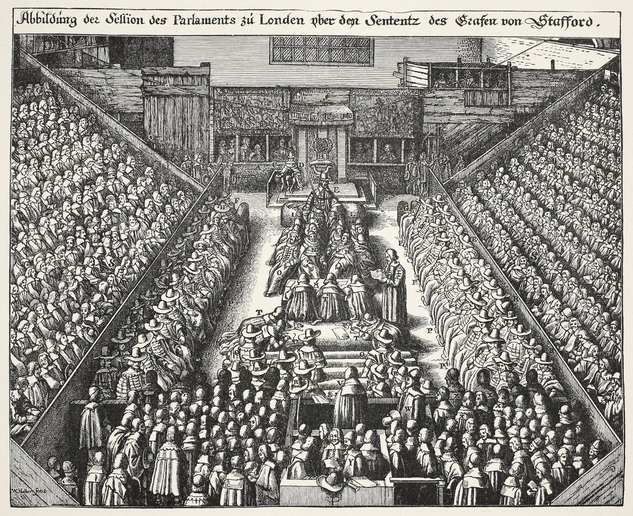 Juicio de Strafford, 22 de marzo de 1641 de Wenceslaus Hollar