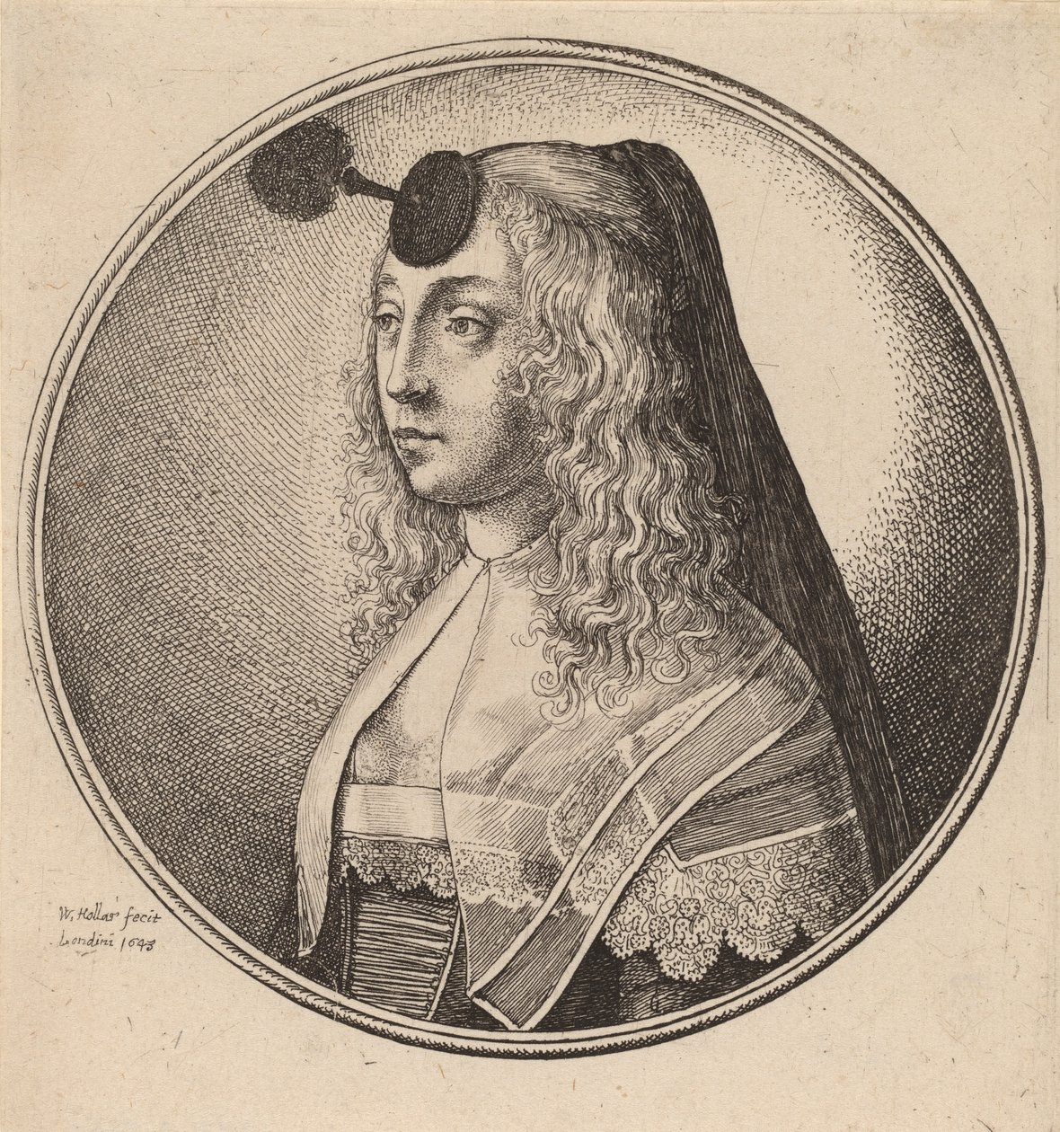 Mujer de Amberes, 1643 de Wenceslaus Hollar