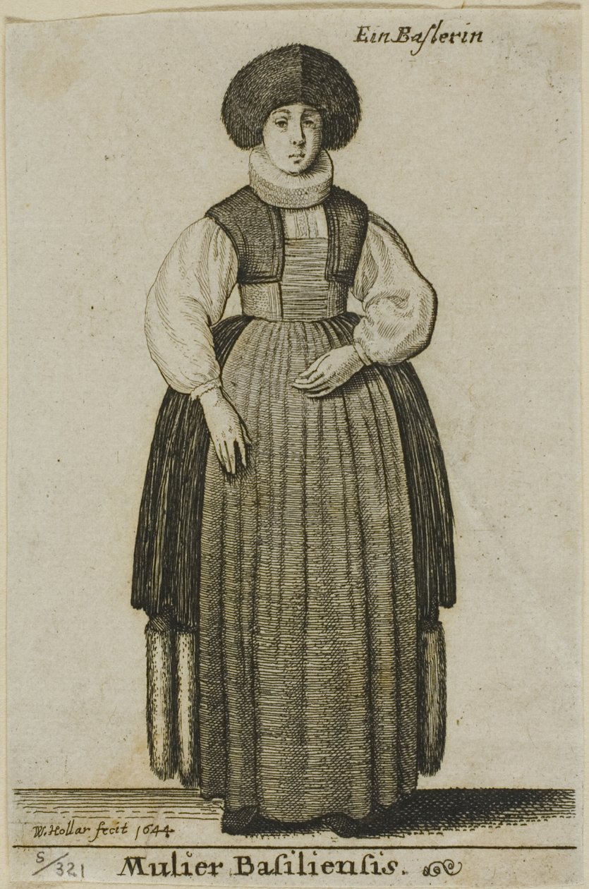 Mujer de Basilea de Wenceslaus Hollar