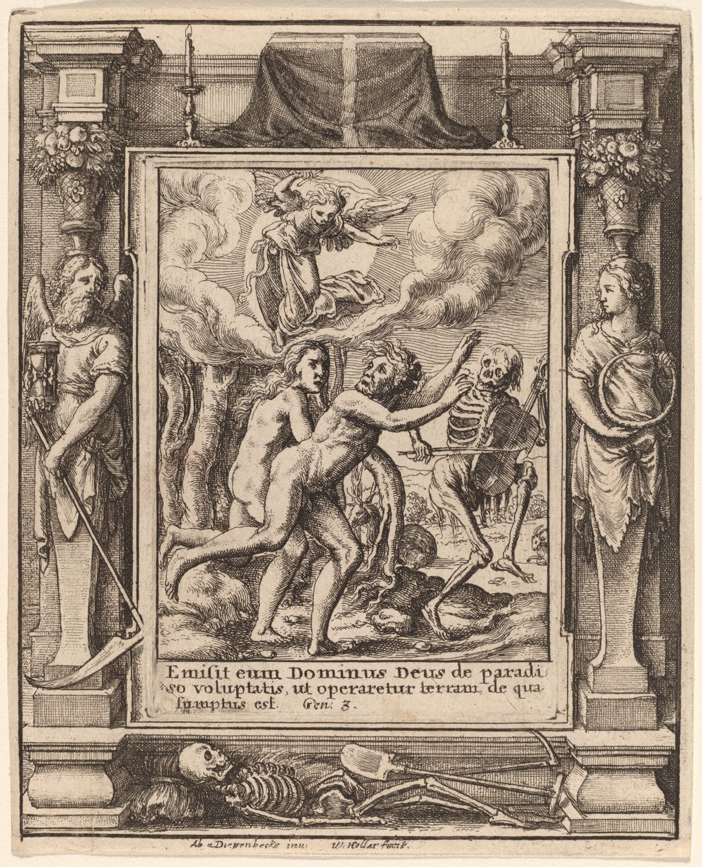 El paraíso perdido de Wenceslaus Hollar after Hans Holbein the Younger after Abraham van Diepenbeeck