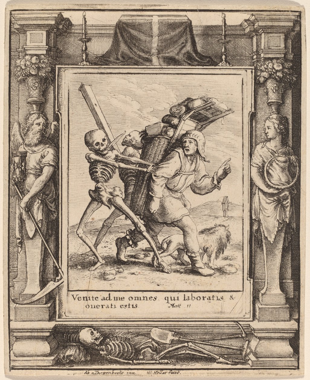 Vendedor ambulante de Wenceslaus Hollar after Hans Holbein the Younger after Abraham van Diepenbeeck