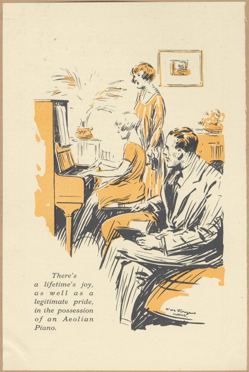Pianolas de la Compañía Eólica, 1920s de Wilfred Fryer, Curtis Advertising Agency
