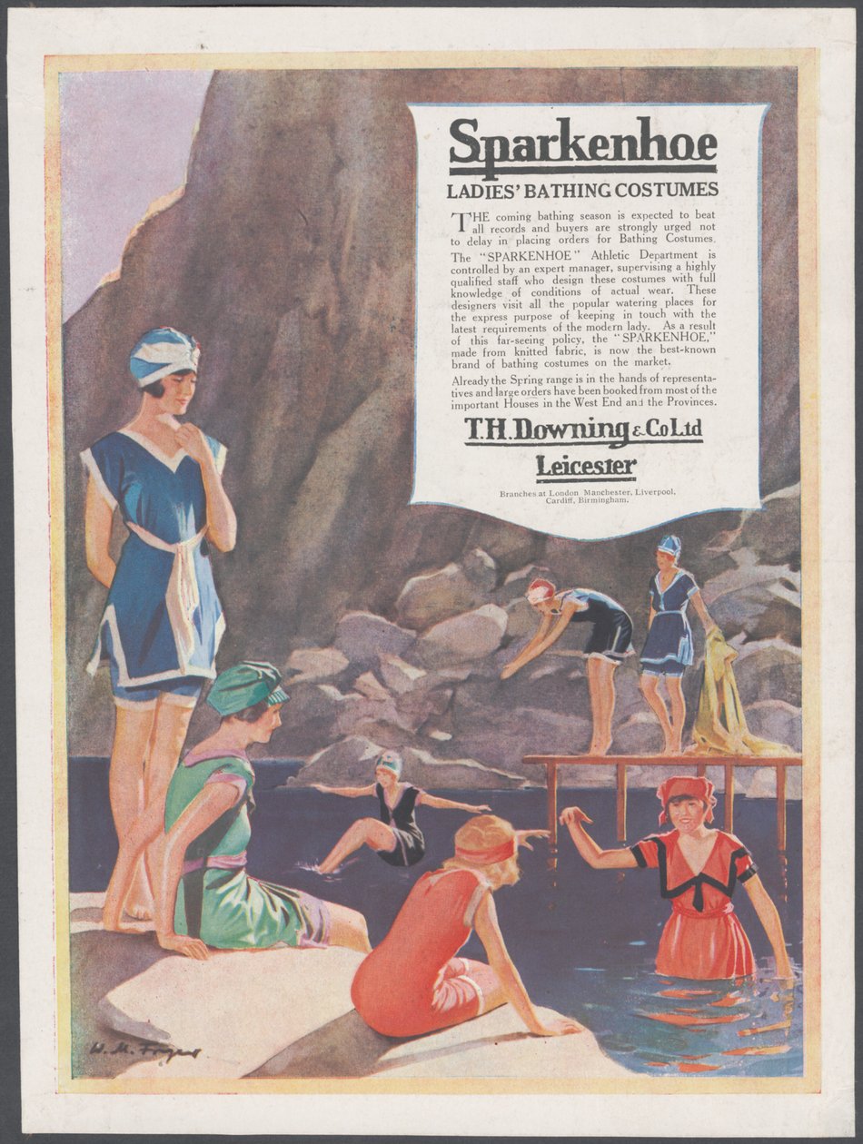 Traje de Baño Sparkenhoe, años 1920 de Wilfred Fryer