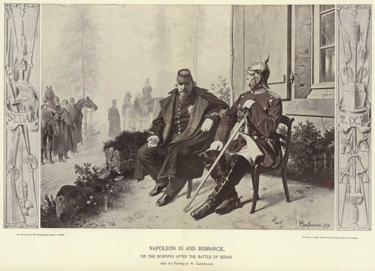 Napoleón III y Bismarck la mañana después de la Batalla de Sedán de Wilhelm Camphausen