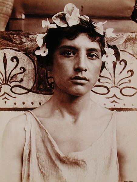 Cabeza de un niño siciliano de Baron Wilhelm von Gloeden