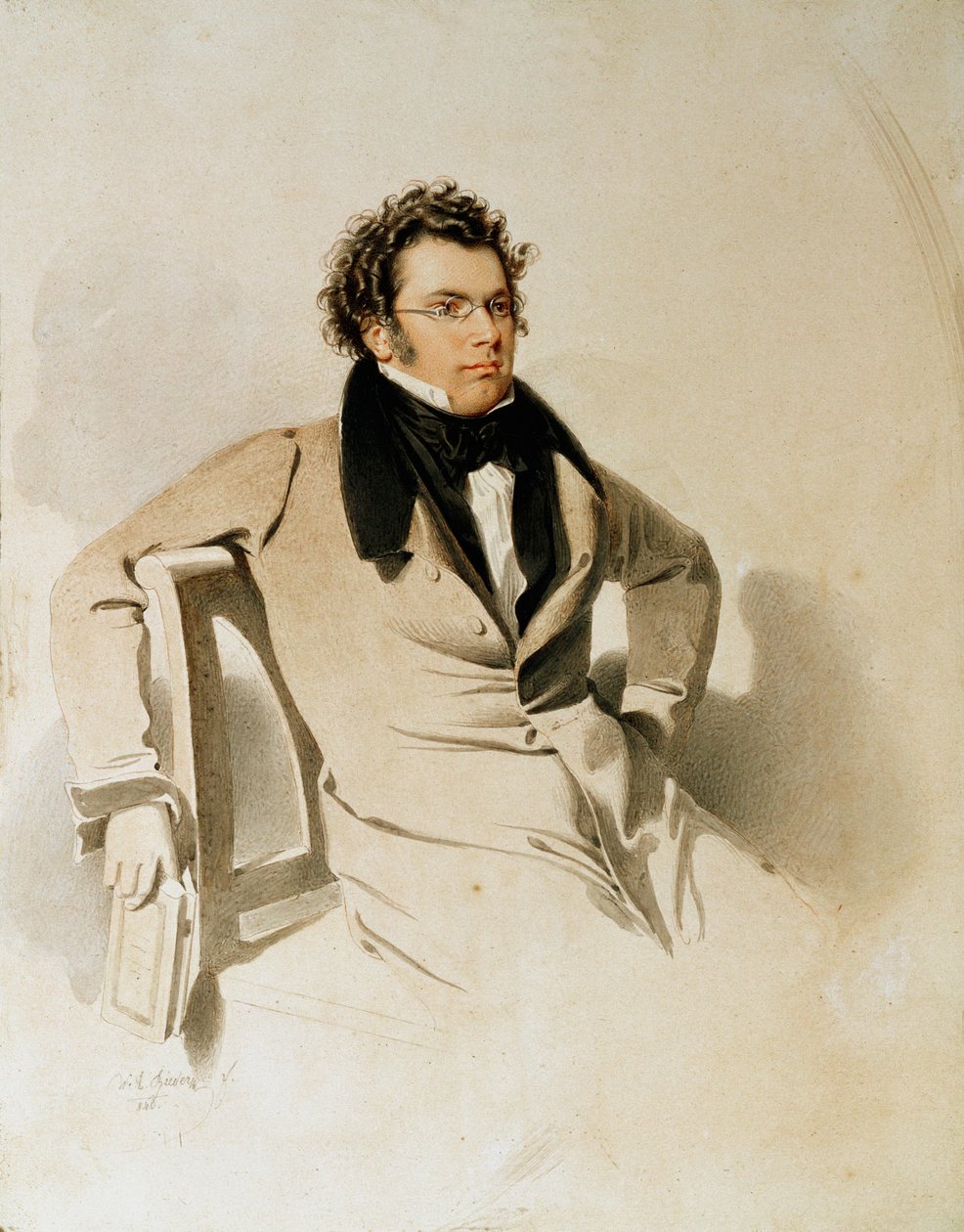 Franz Schubert ... (acuarela) de Wilhelm August Rieder