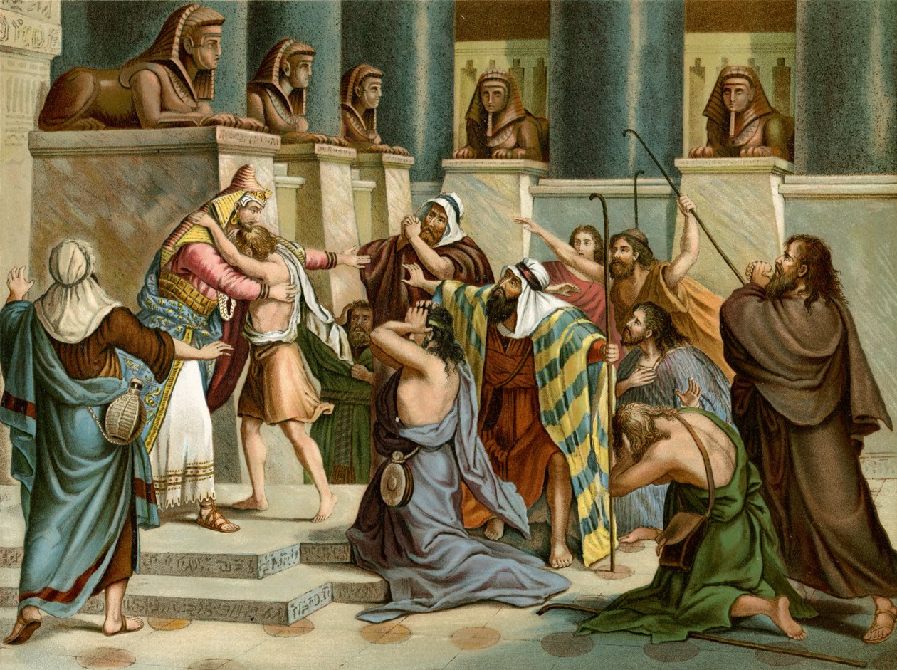 El reconocimiento de José (litografía en color) de Wilhelm Ebbinghaus
