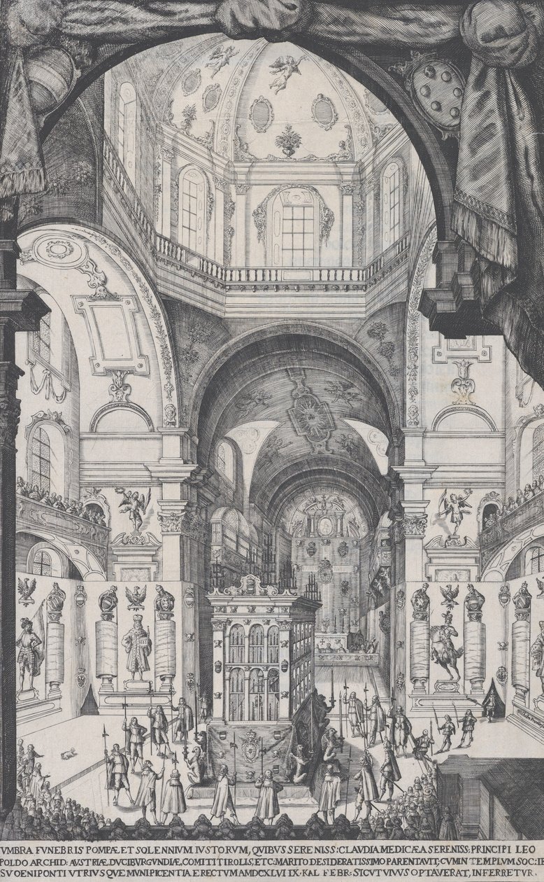 Catafalco de Leopoldo, Archiduque de Austria, 1646 de Wilhelm Frommer