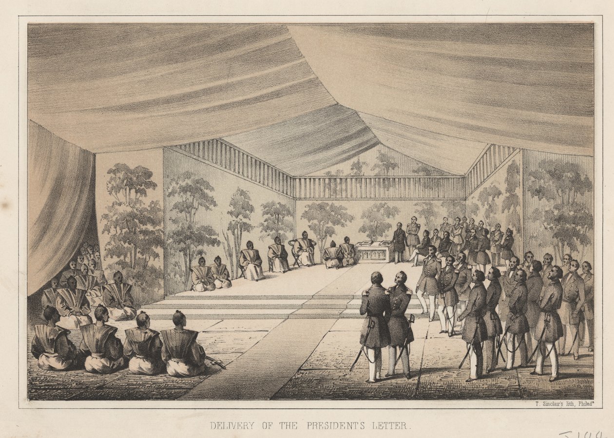 Entrega de la carta del presidente, 1855 de Wilhelm Joseph Heine