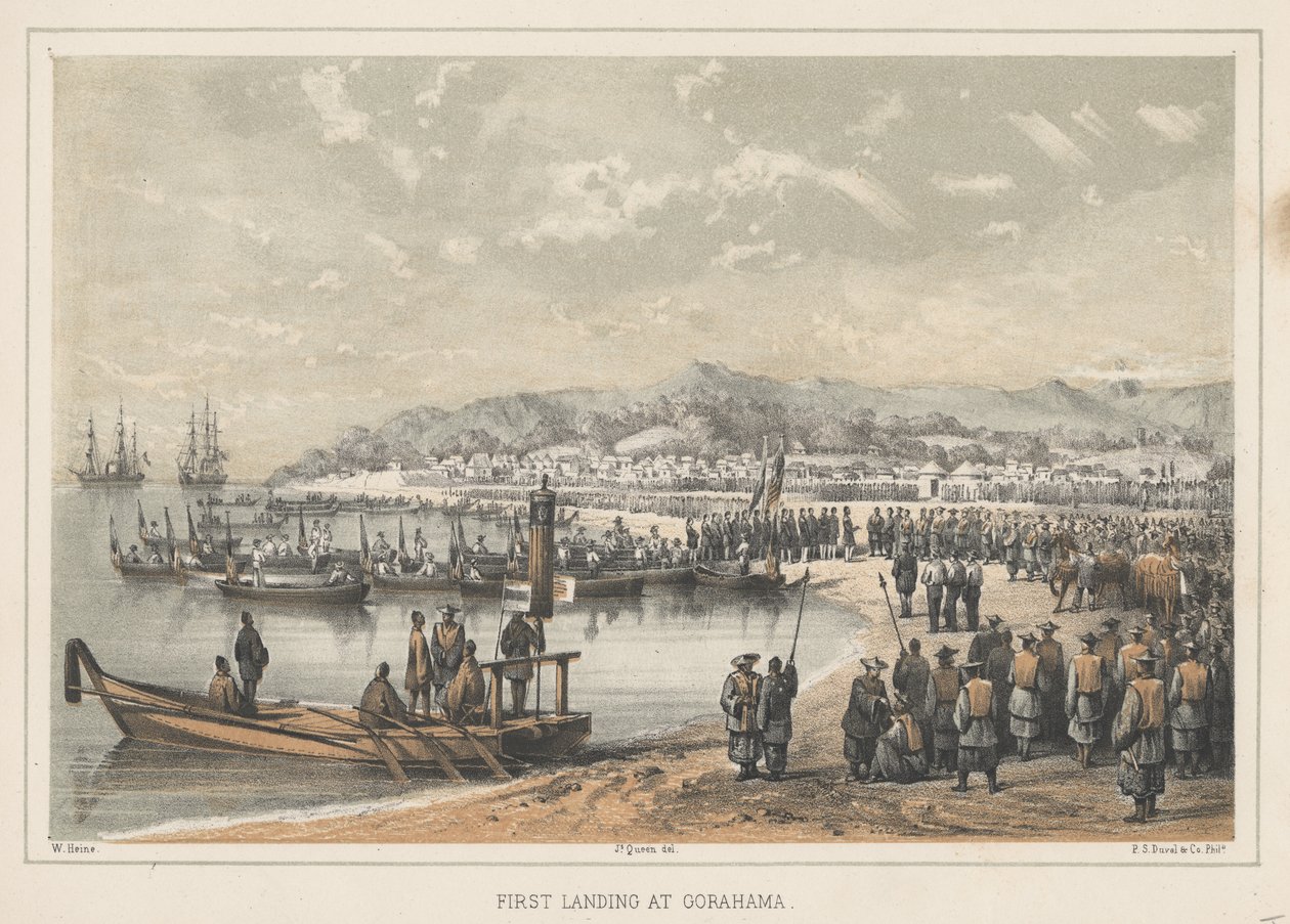 Primer desembarco en Gorahama, 1855 de Wilhelm Joseph Heine