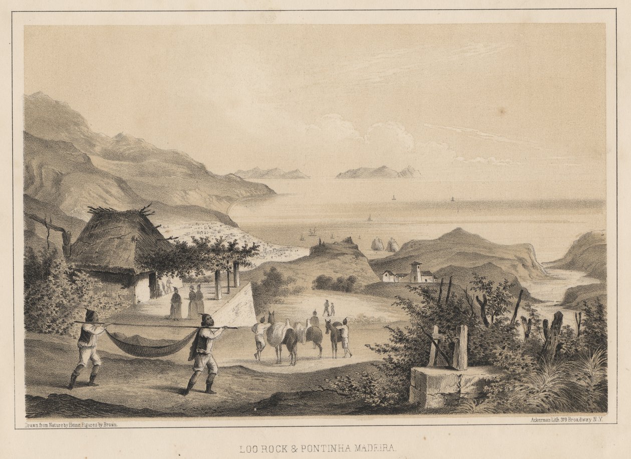 Loo Rock y Pontinha Madeira, 1855 de Wilhelm Joseph Heine