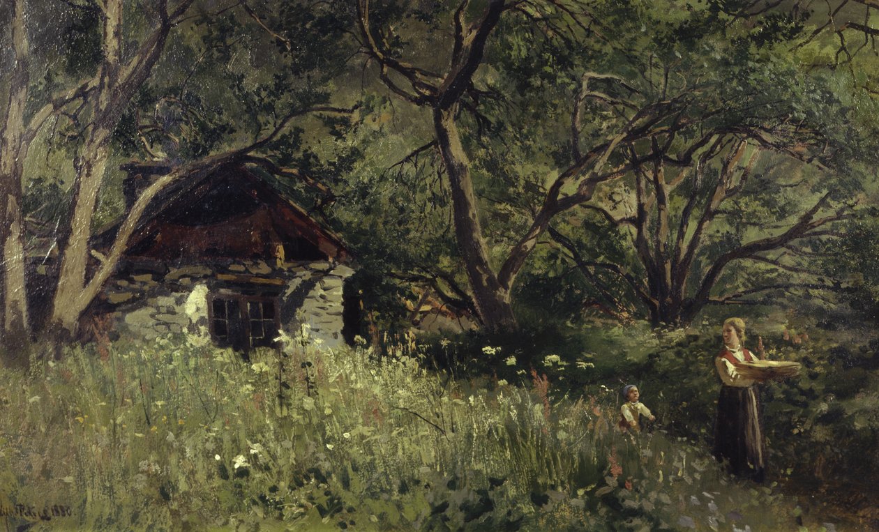 Repostería de verano (óleo sobre lienzo) de Wilhelm Peters