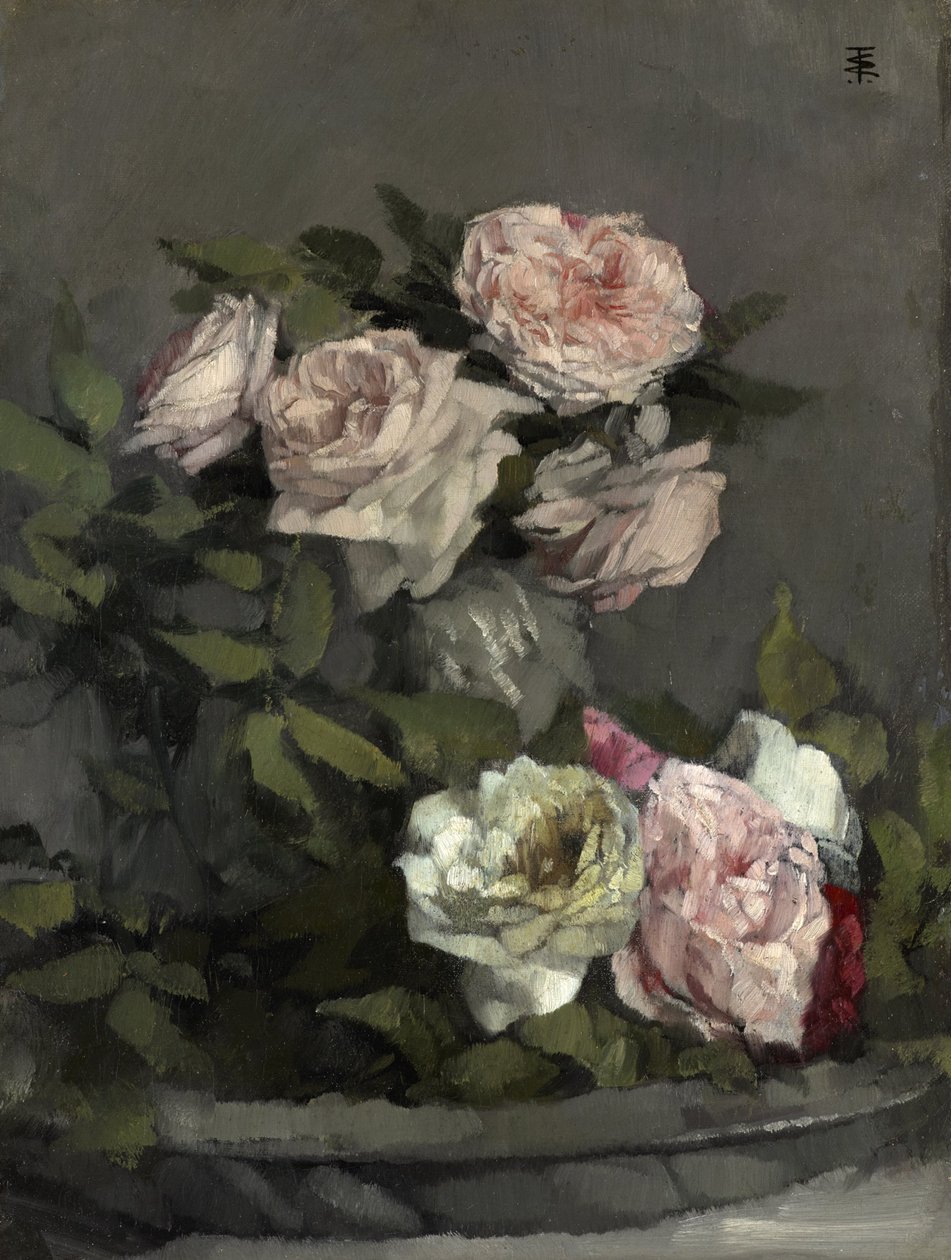 rosa bodegón de Wilhelm Trübner