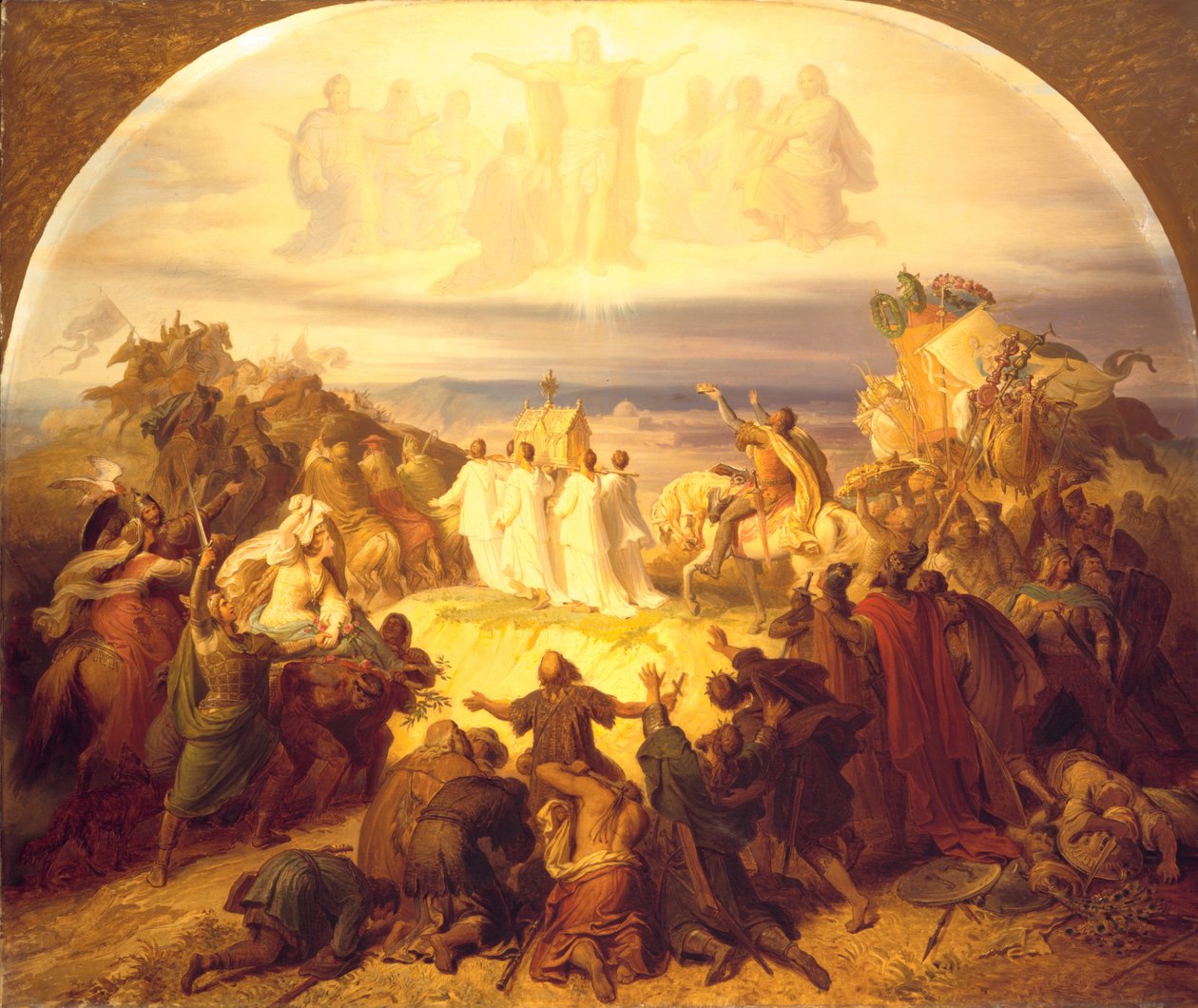 Cruzados ante Jerusalén de Wilhelm von Kaulbach