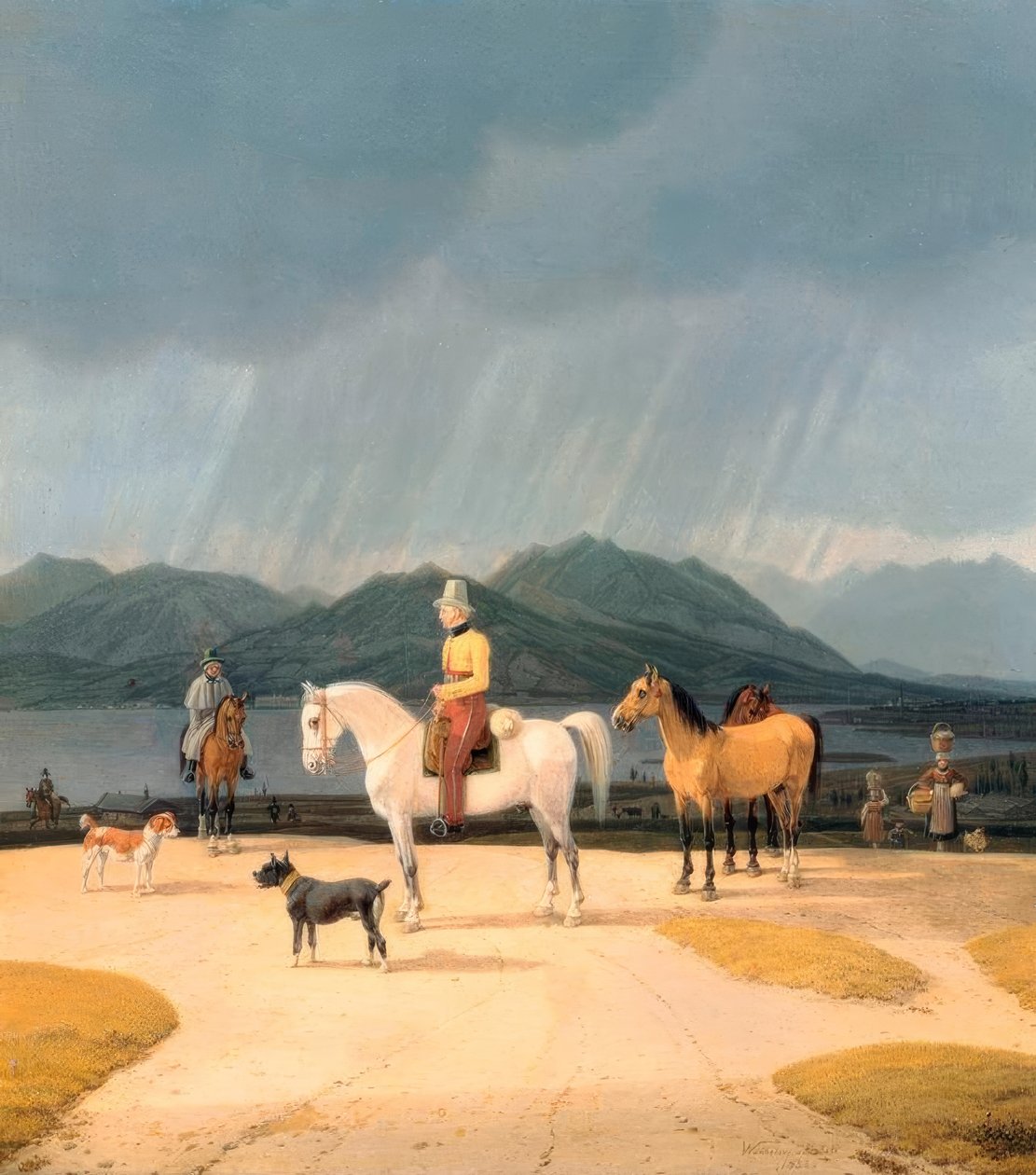 Jinetes en Tegernsee de Wilhelm von Kobell