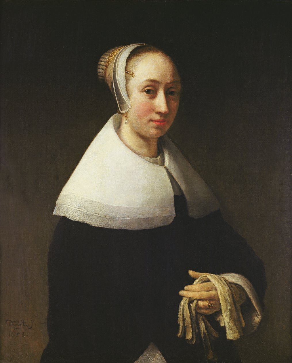 Retrato de una dama, 1653 de Willem Drost