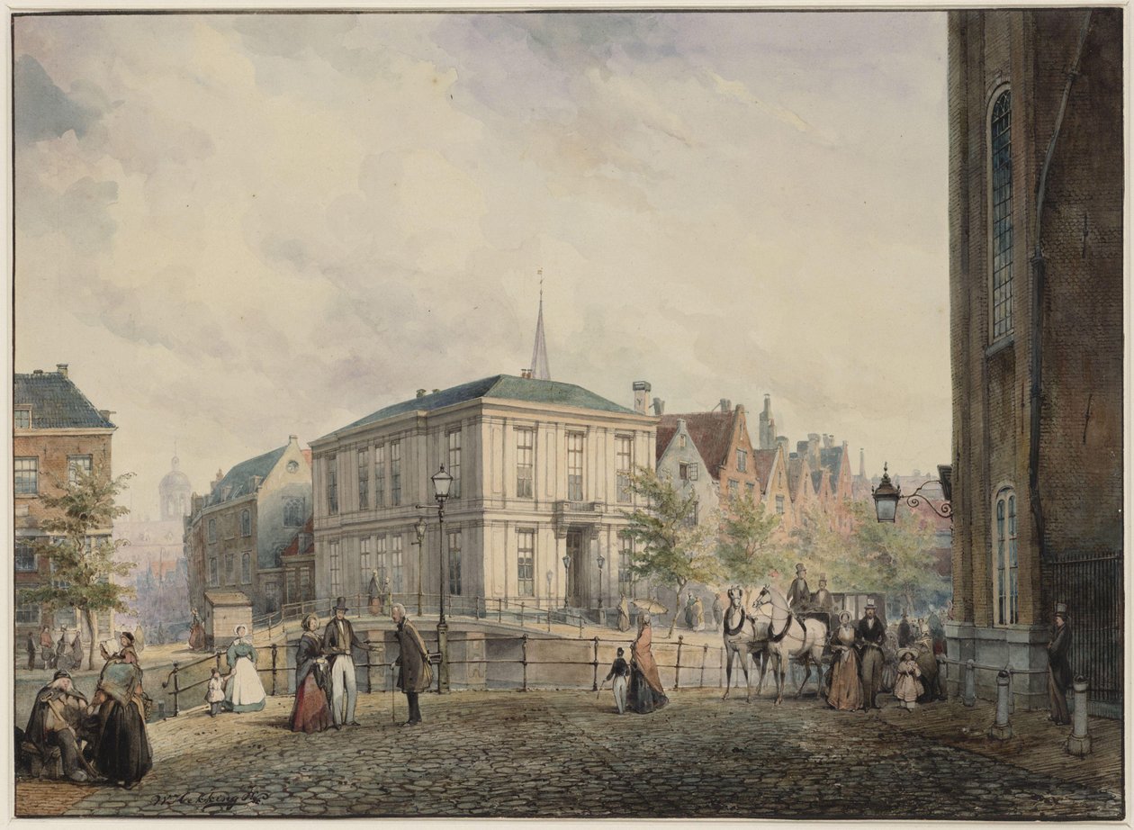 Spui. Dibujo. Dimensiones desconocidas. Ámsterdam, Archivo de la Ciudad de Ámsterdam, colección de dibujos y grabados de Willem Hekking
