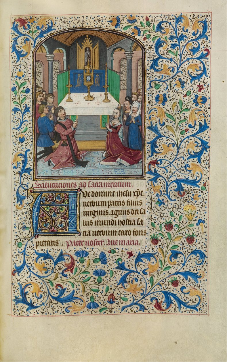 La adoración de la Eucaristía de Willem Vrelant