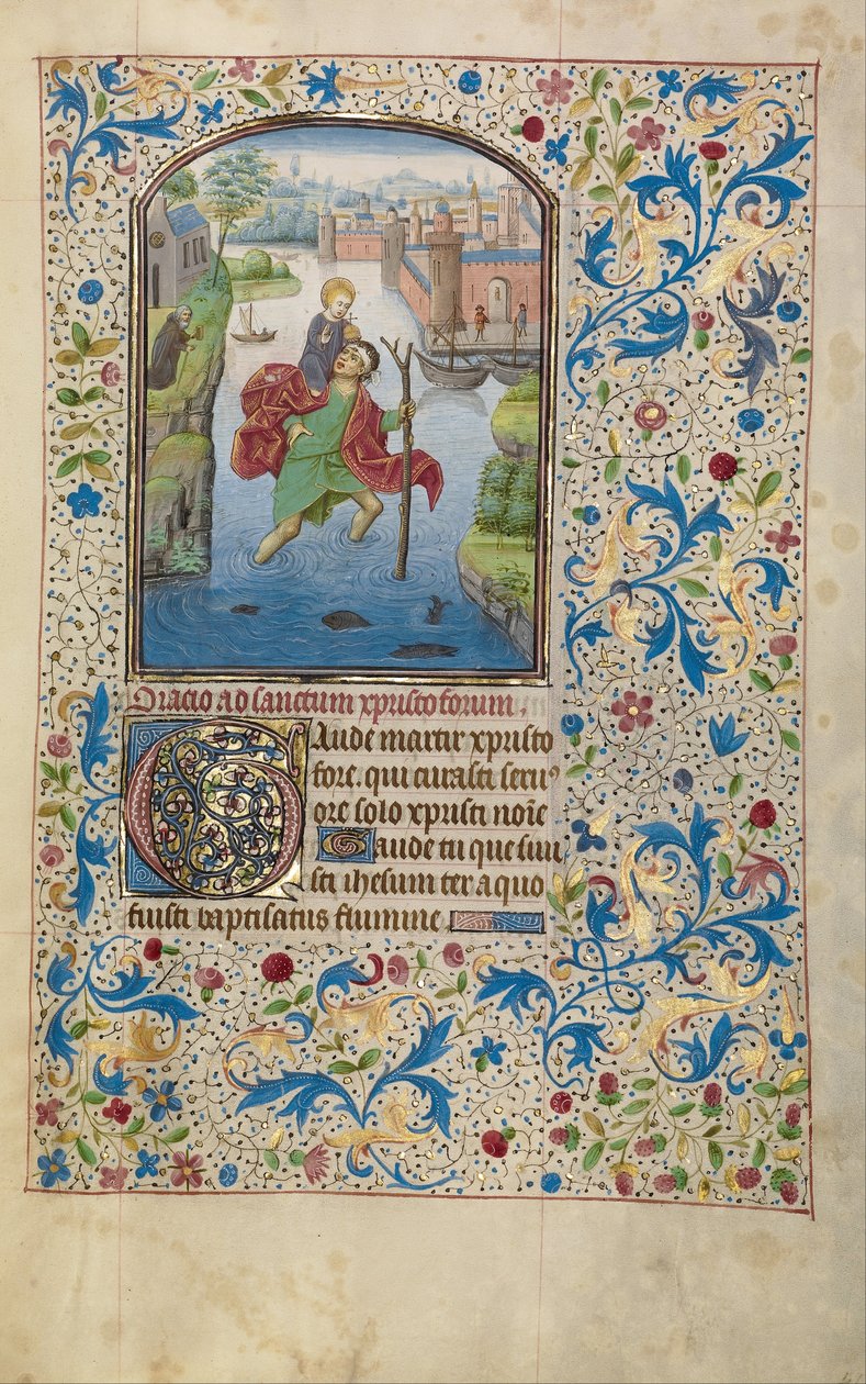 San Cristóbal llevando al Niño Jesús de Willem Vrelant
