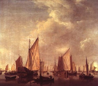 Embarcaciones en calma de Willem van de Velde