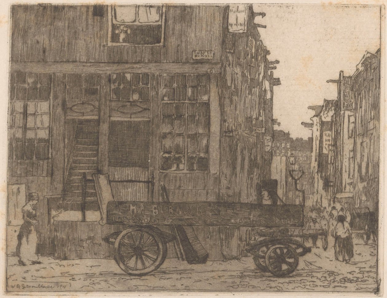 Zwanenburgwal en Ámsterdam de Willem Adrianus Grondhout