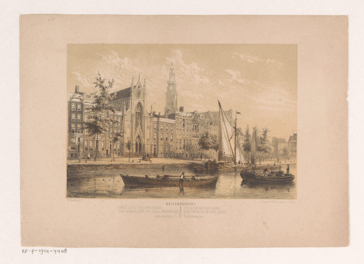 Keizersgracht con Onze-Lieve-Vrouwekerk en Ámsterdam de Willem Hekking jr.