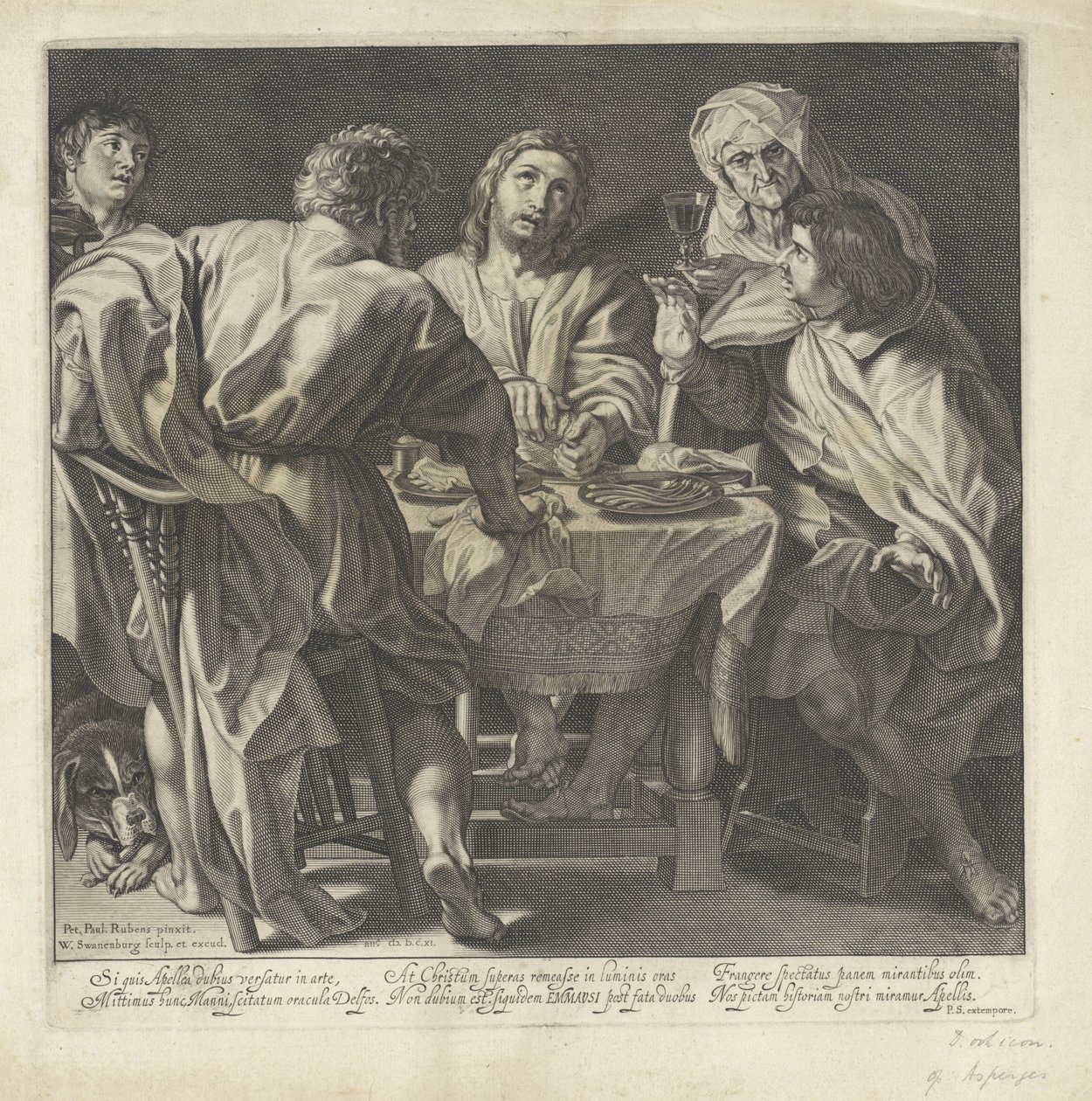 Comida en Emaús de Willem Isaacsz. van Swanenburg