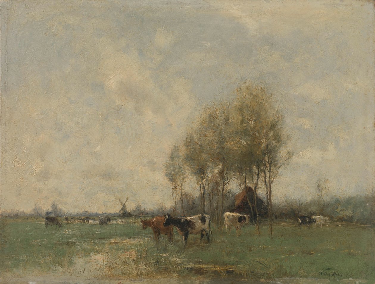 Pradera con vacas de Willem Maris