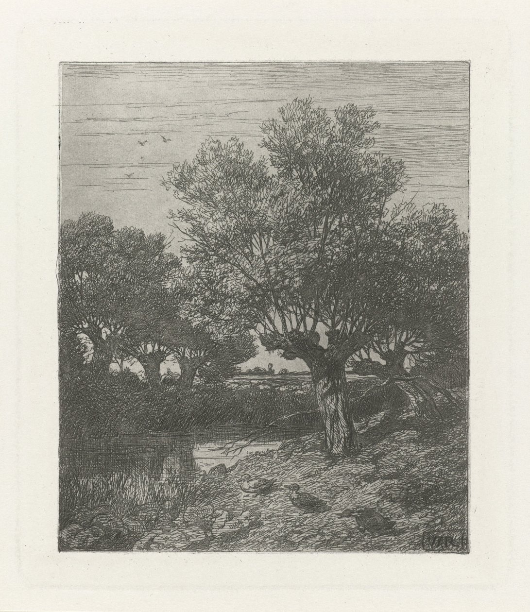 Patos en una zanja de Willem Roelofs (I)