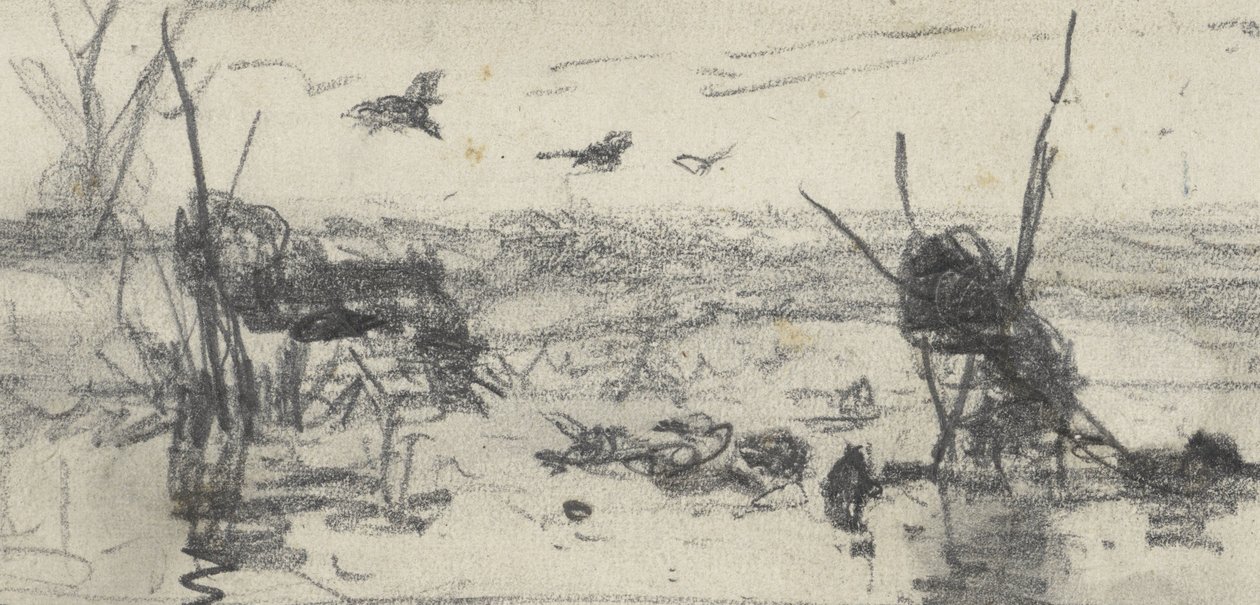 Señuelos de pato en un estanque de Willem Roelofs (I)
