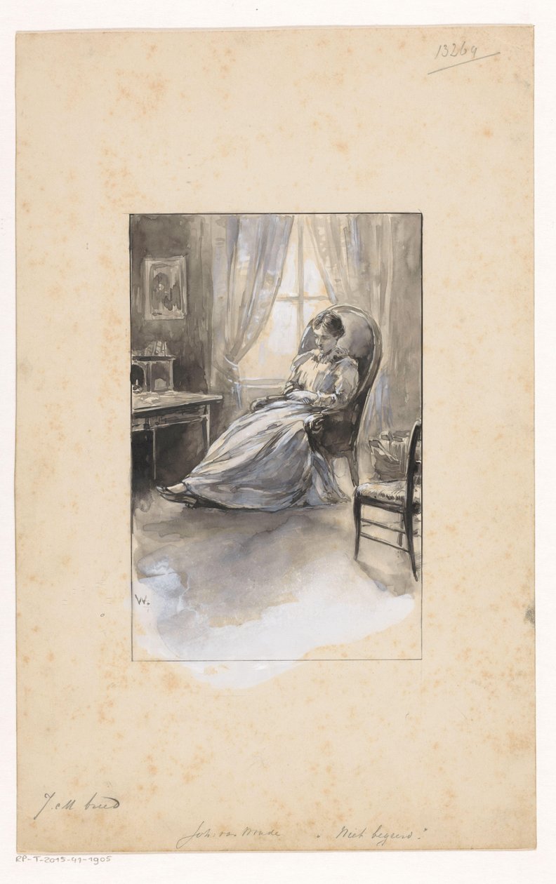 Mujer en un sillón de Ludwig Willem Reymert Wenckebach