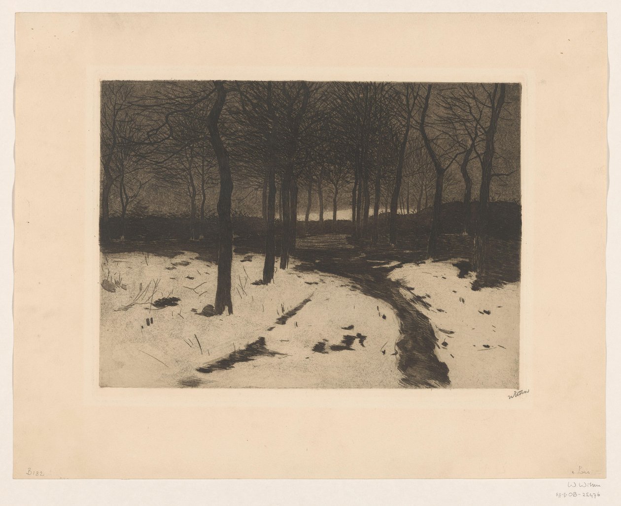 Senda forestal en Ewijkshoeve de Willem Witsen (signed by artist)