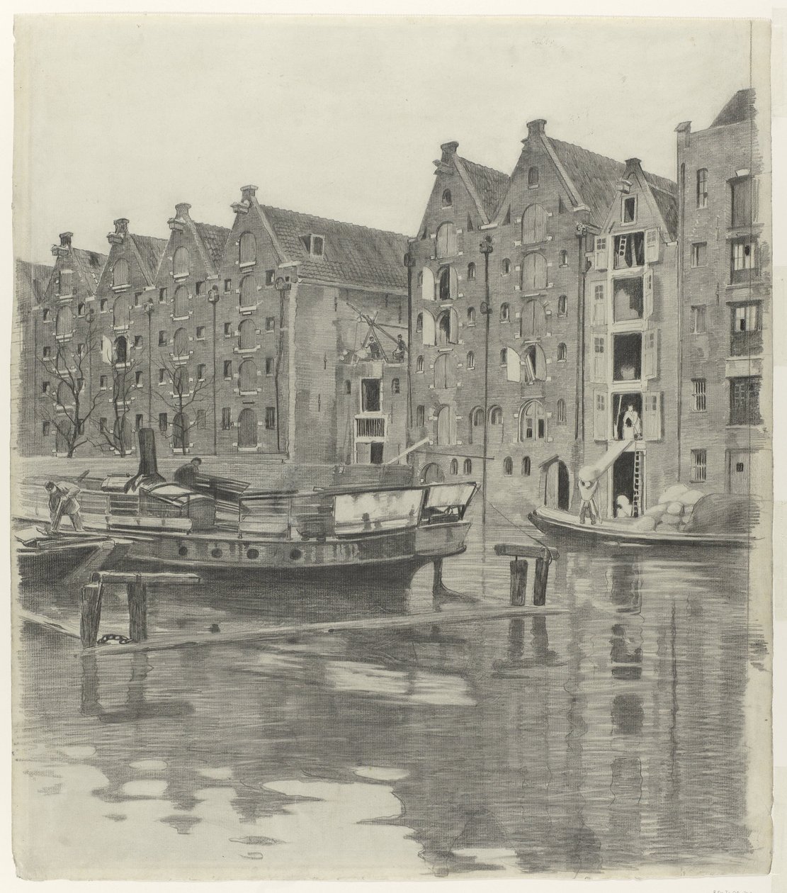 Almacenes en un canal de Willem Arnoldus Witsen