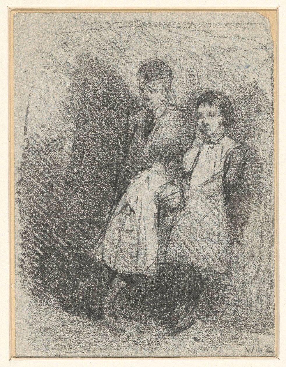 Grupo de tres niños de Willem de Zwart