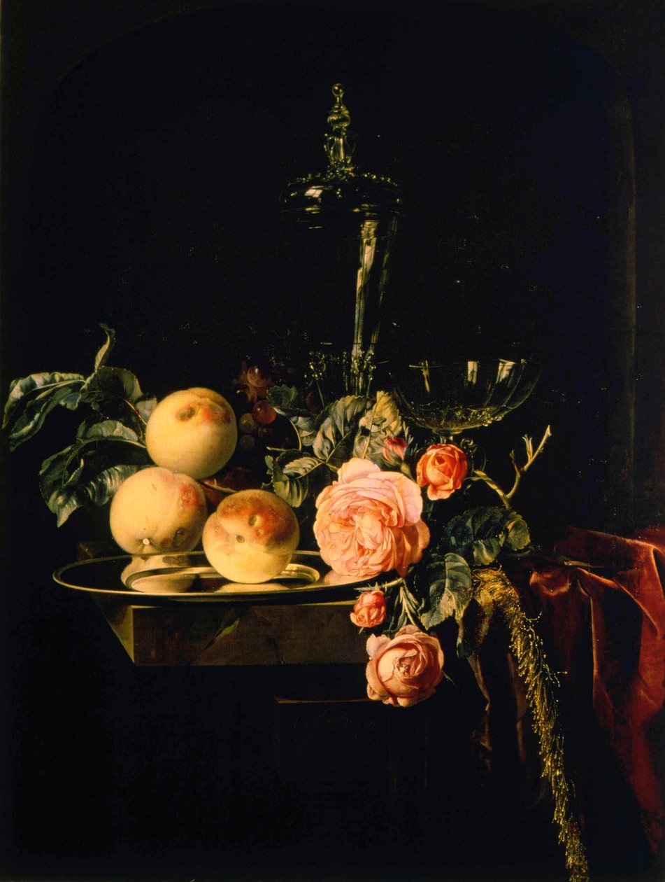 Rosas y Duraznos, 1659 de Willem van Aelst