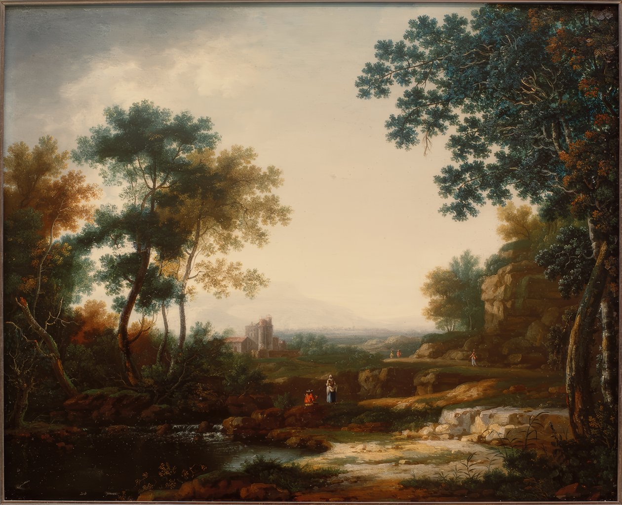 Paisaje con ruinas y figuras de Willem van Bemmel