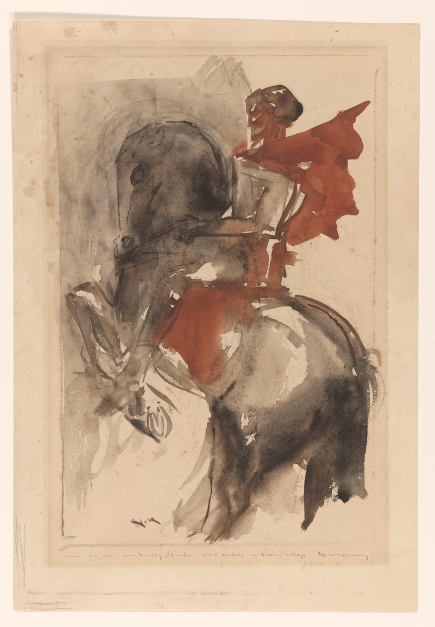 Caballero a caballo de Willem van Konijnenburg (signed by artist)