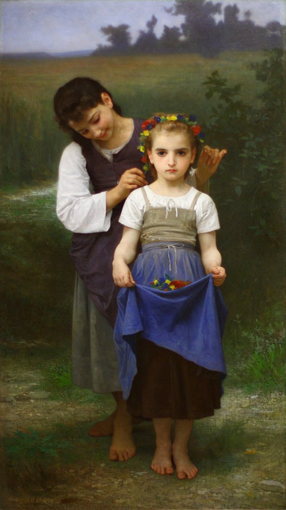 Corona de flores de William Adolphe Bouguereau