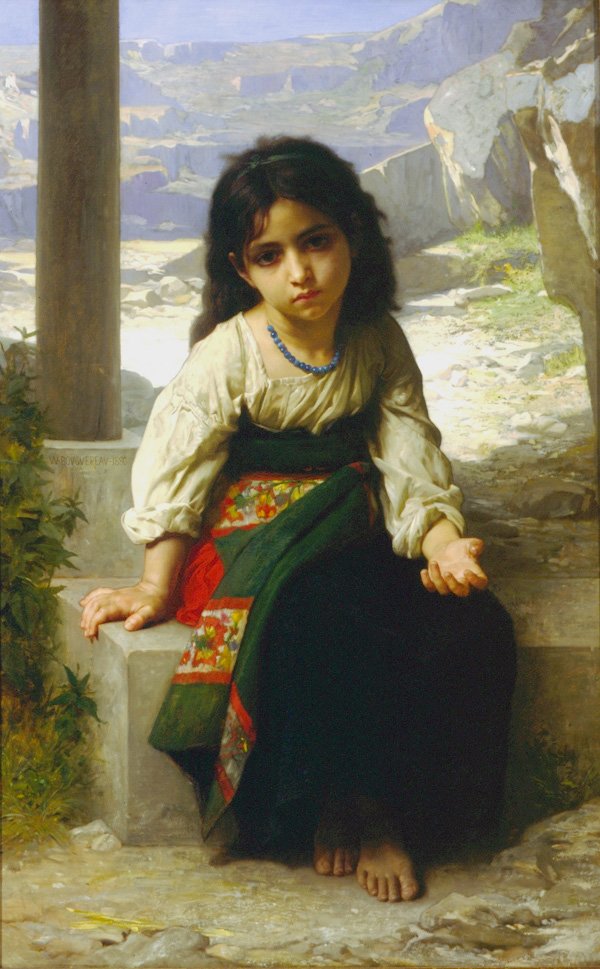 La pequeña mendiga (1880) de William Adolphe Bouguereau