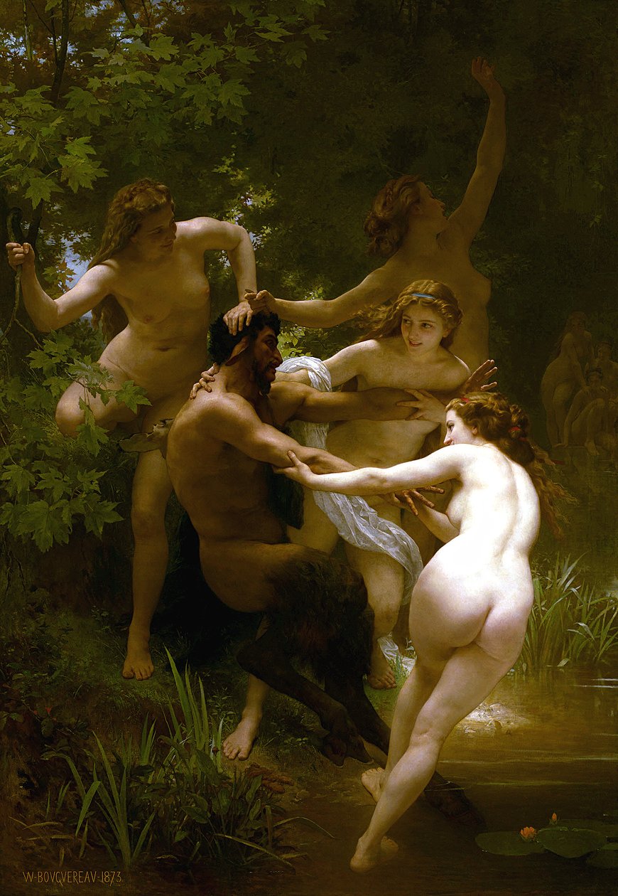 Ninfas y sátiro de William Adolphe Bouguereau