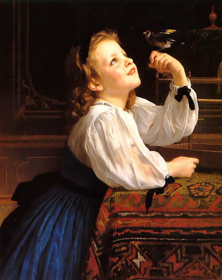 Cabeza de estudio el pájaro de William Adolphe Bouguereau