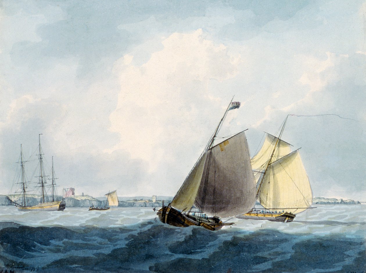 Embarcaciones frente a Cromer, Norfolk de William Anderson