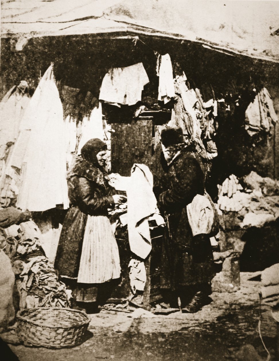 Un puesto de mercado, San Petersburgo, c.1868 de William Andreevich Carrick