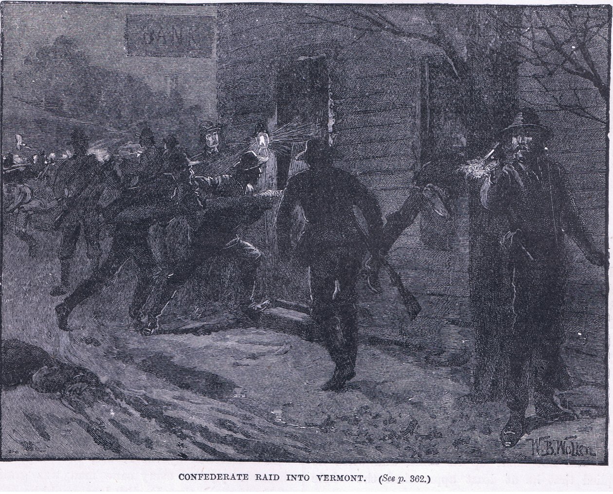 Incursión confederada en Vermont 1865 d.C. de William Barnes Wollen