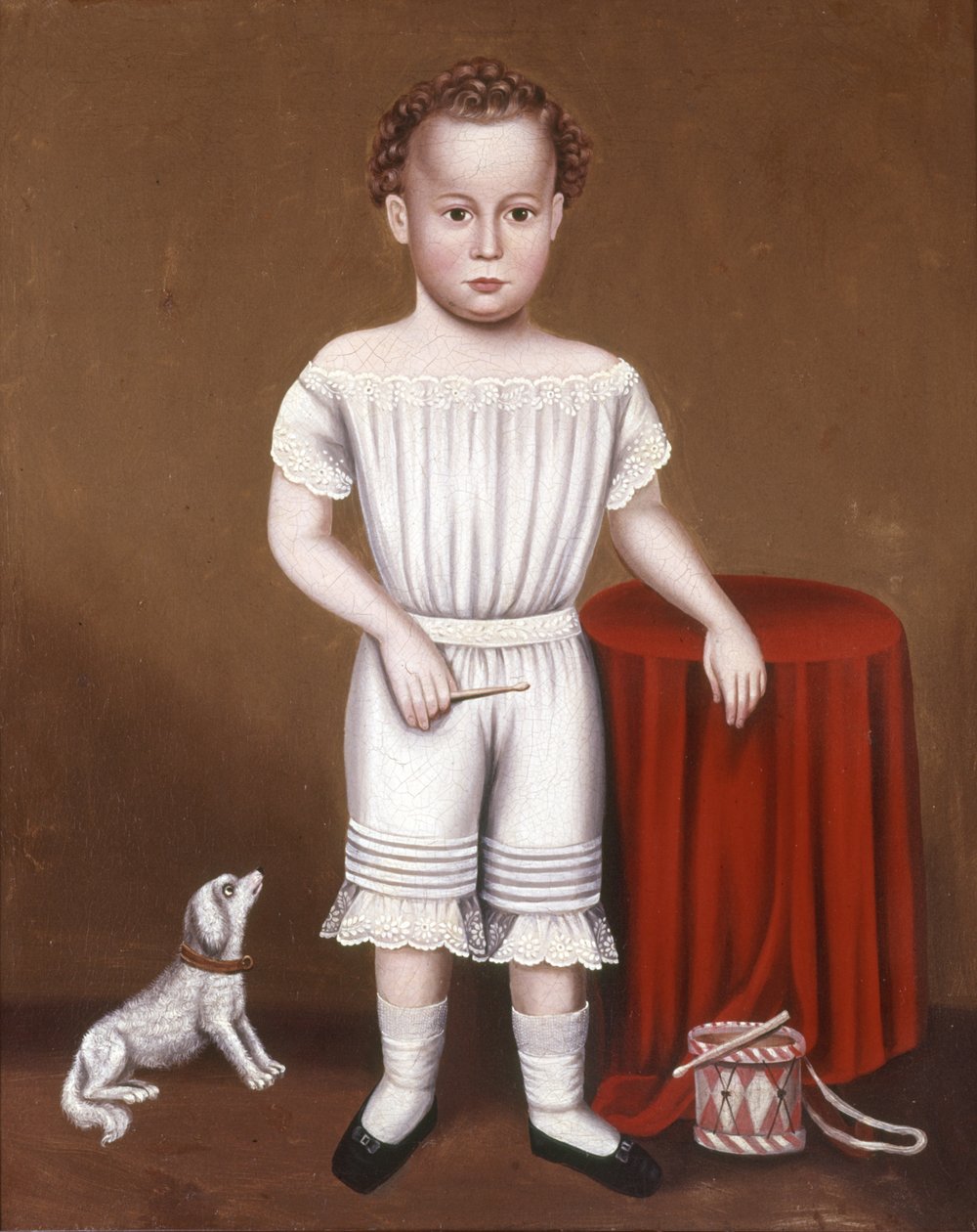 Niño con un tambor de hojalata, c.1845 de William Bartol