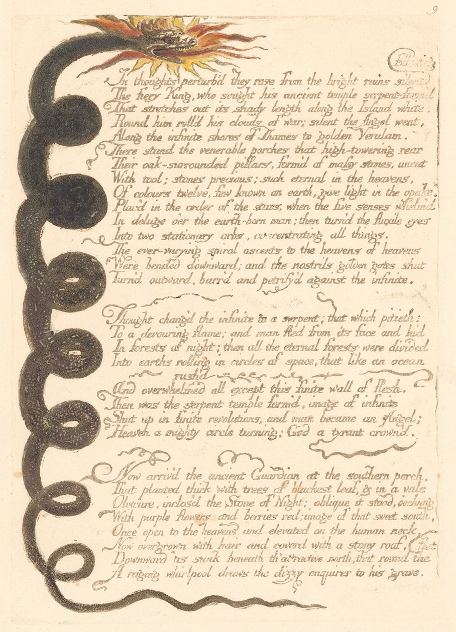 Europa. Una profecía, Placa 11 de William Blake