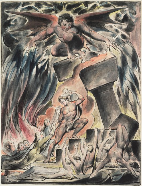 Los sueños malignos de Job de William Blake