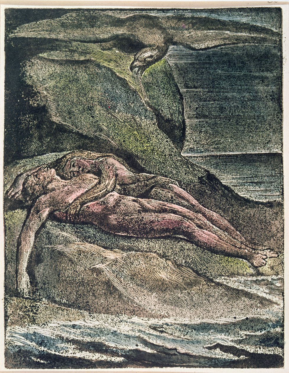 Milton un poema: Albion en la roca, 1804 de William Blake