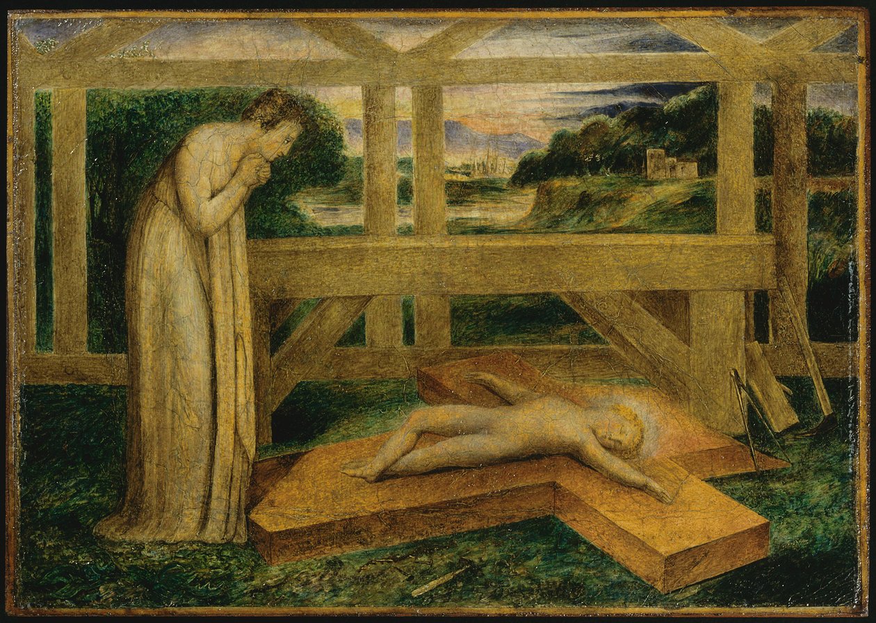 El Niño Jesús dormido en una cruz de William Blake
