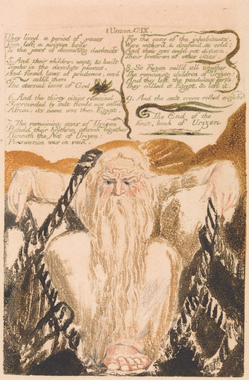 El Primer Libro de Urizen, Placa 25, Vivieron un período de años . . . . (Bentley 28) de William Blake